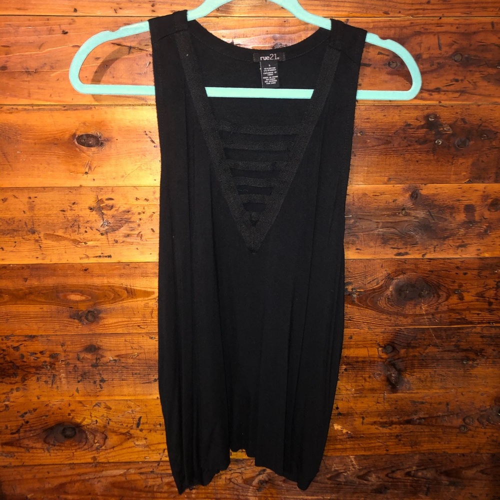 Black tank top
